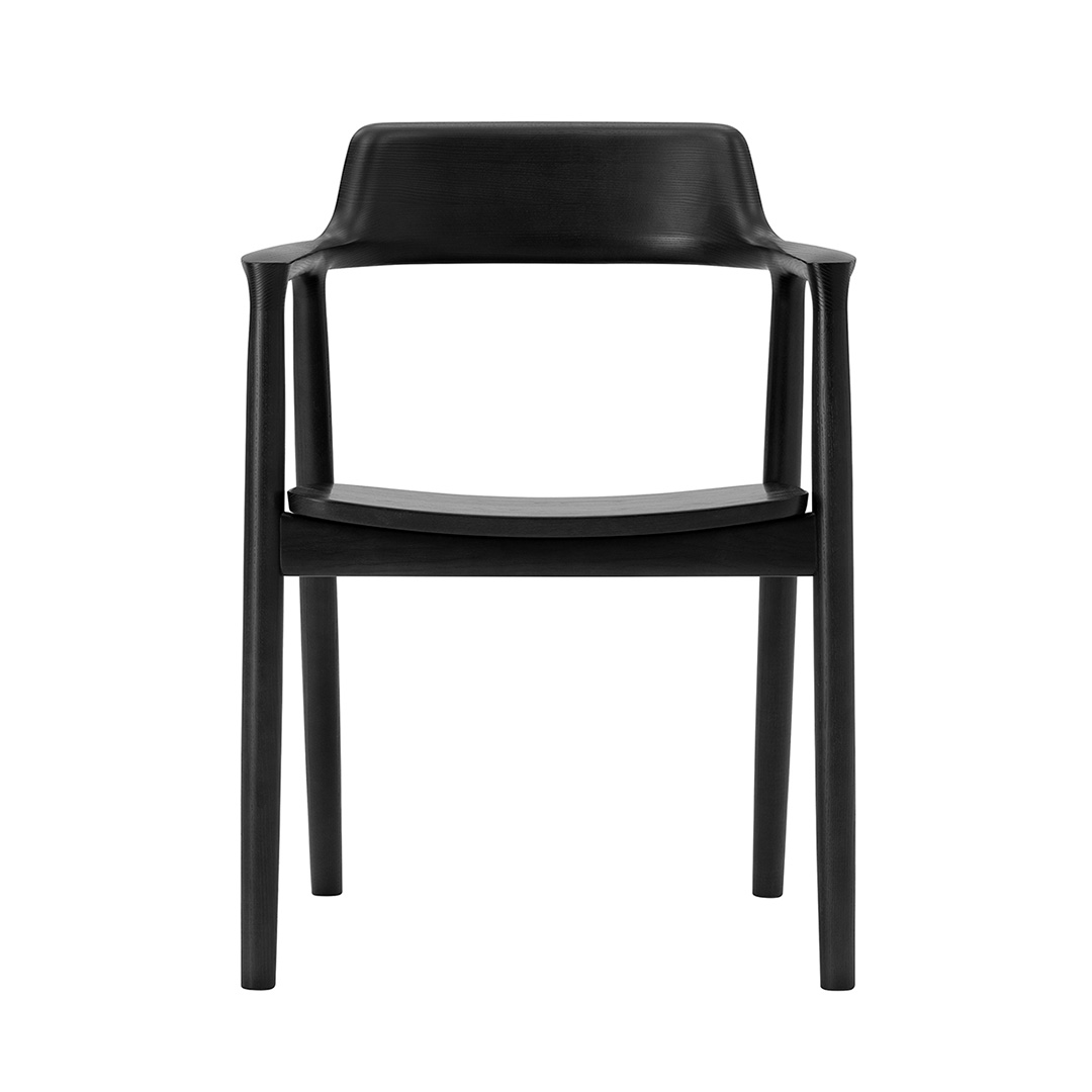 HIROSHIMAアームチェア アッシュ（板座） NL-0ナチュラルホワイト