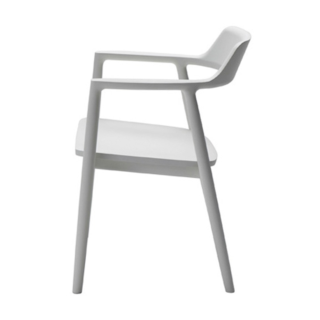 HIROSHIMAアームチェア ビーチ(板座) NL-0ナチュラルホワイト