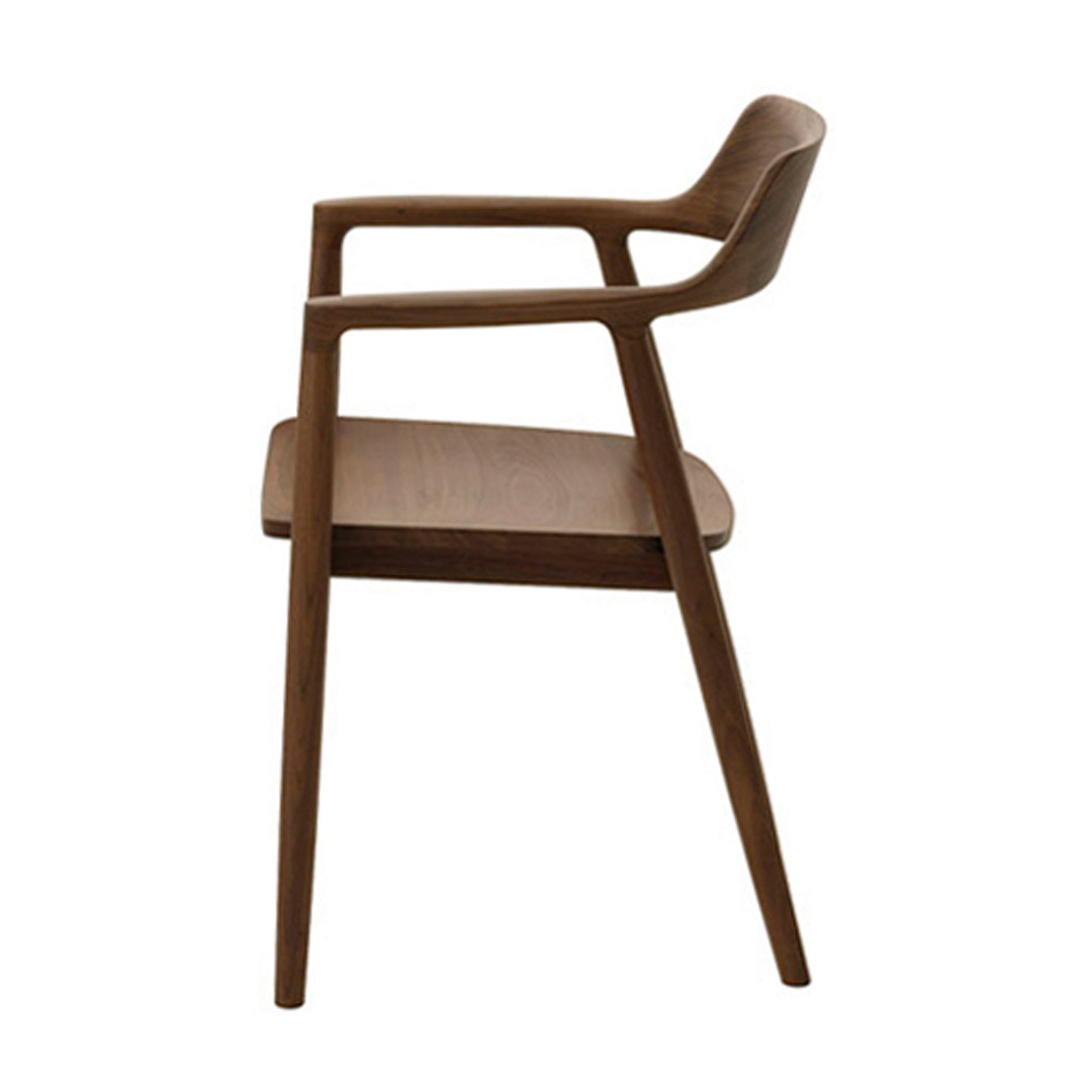 HIROSHIMAアームチェア ウォルナット（板座） C-0ナチュラルクリア