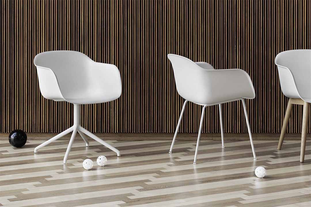 FIBER ARMCHAIR / WOOD BASE ナチュラルホワイト