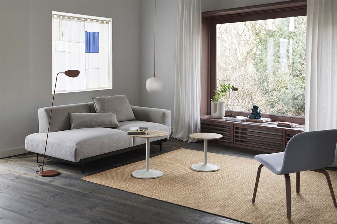 SOFT SIDE TABLE /Φ41 H40 (脚カラー：オフホワイト） ソリッドオーク