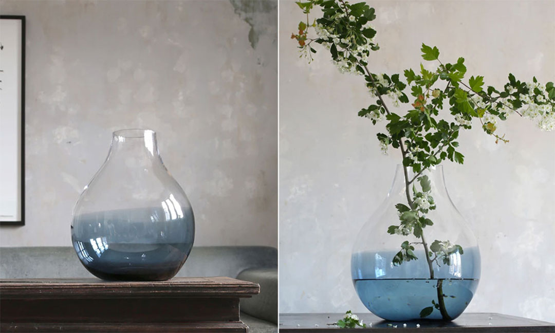 Flower vase No.24 Indigo blue