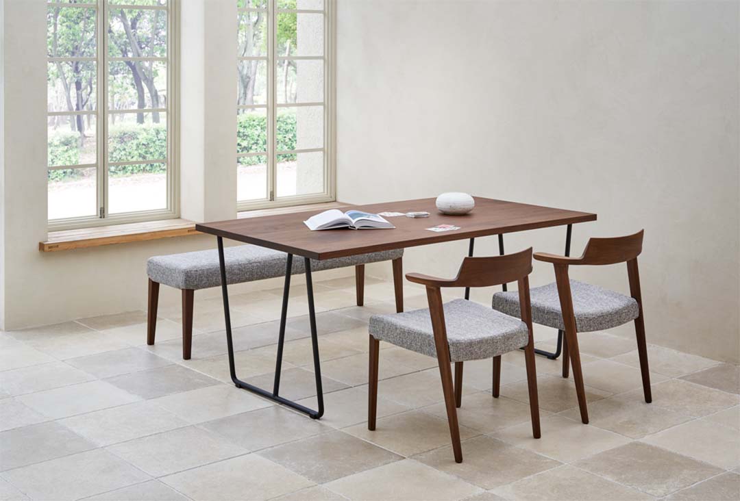 CHARDIN ダイニングチェア（脚カラー：TP） ベガスGY