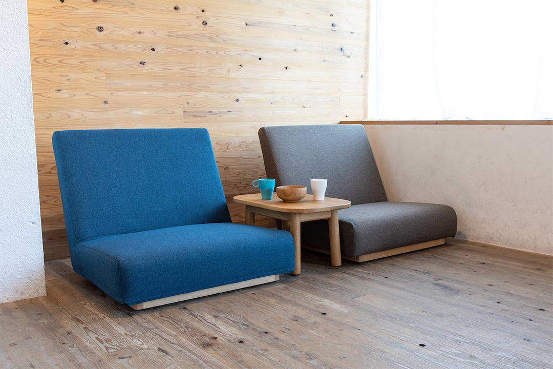 form low sofa 1seater ブルー