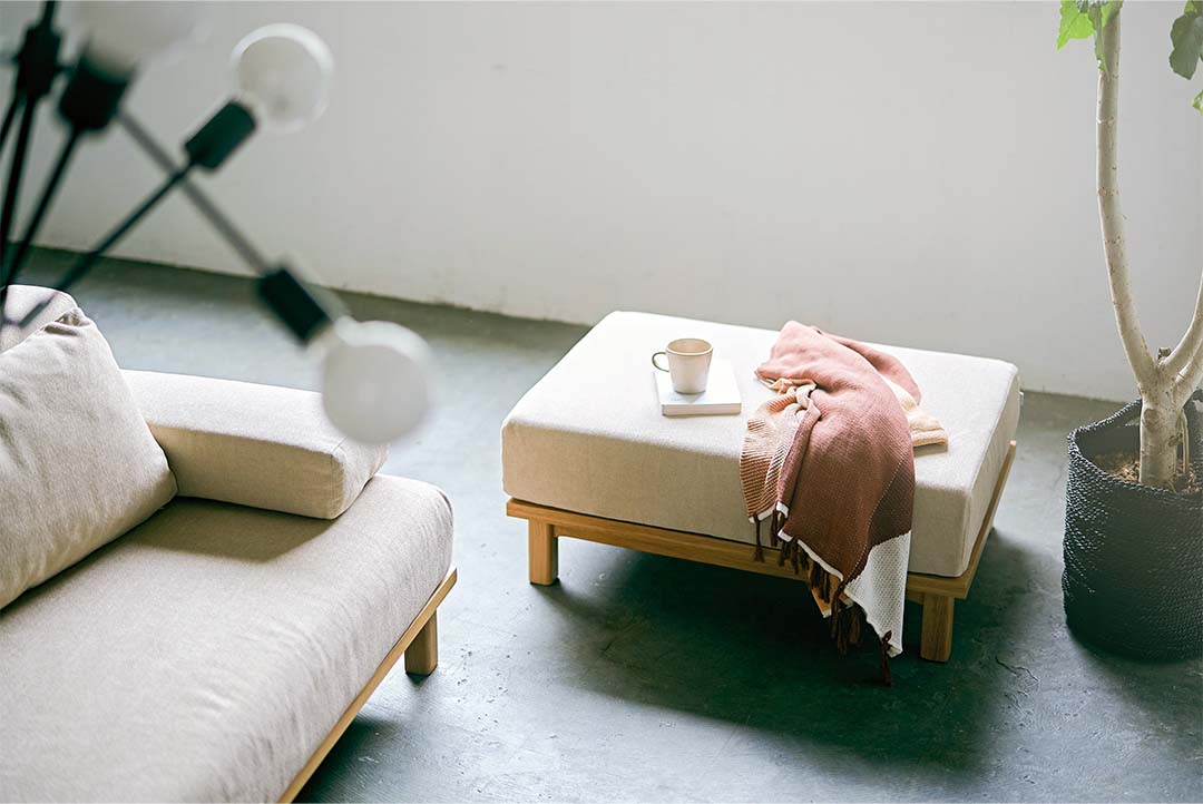 rect.unit sofa ottoman ライトブラウン