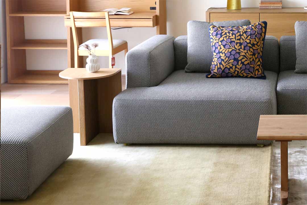 スモワ ソファ オットマン W80×D60 グレー