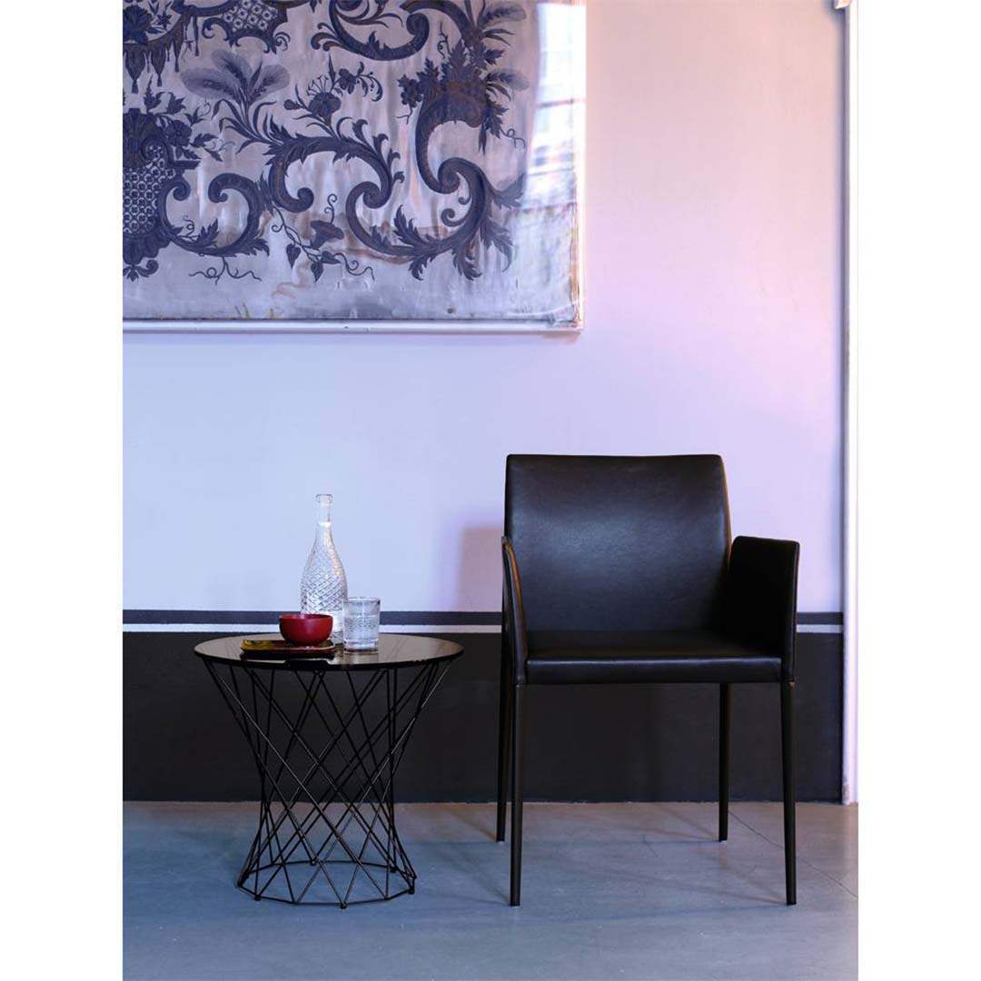 OOTA サイドテーブル(脚カラー:マットブロンズ) ブラック