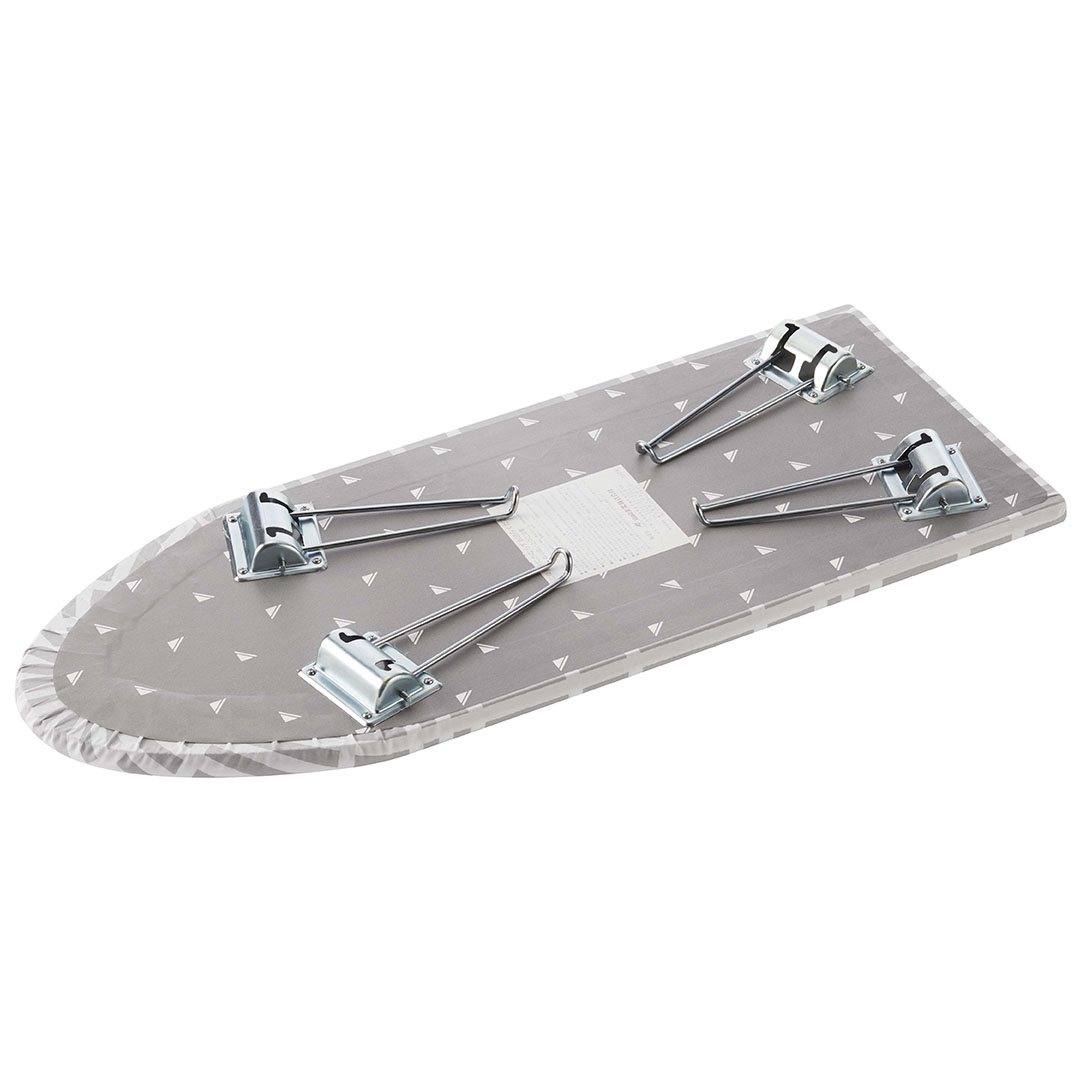 北欧風 暮らしの定番 舟型アイロン台 チェックグレー