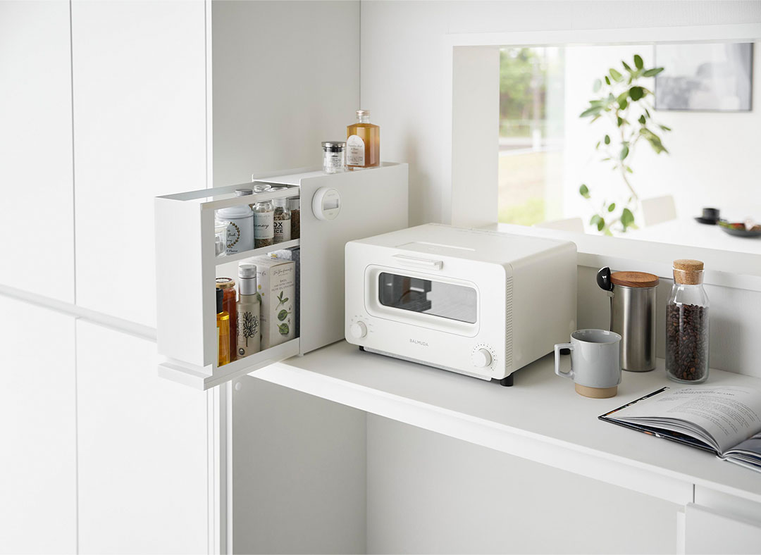 隠せる引き出し収納 タワー ホワイト