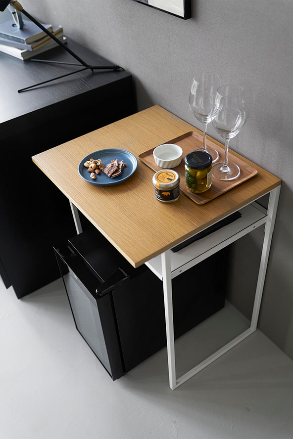 引き出し付き冷蔵庫上ラック タワー 45L用 ホワイト