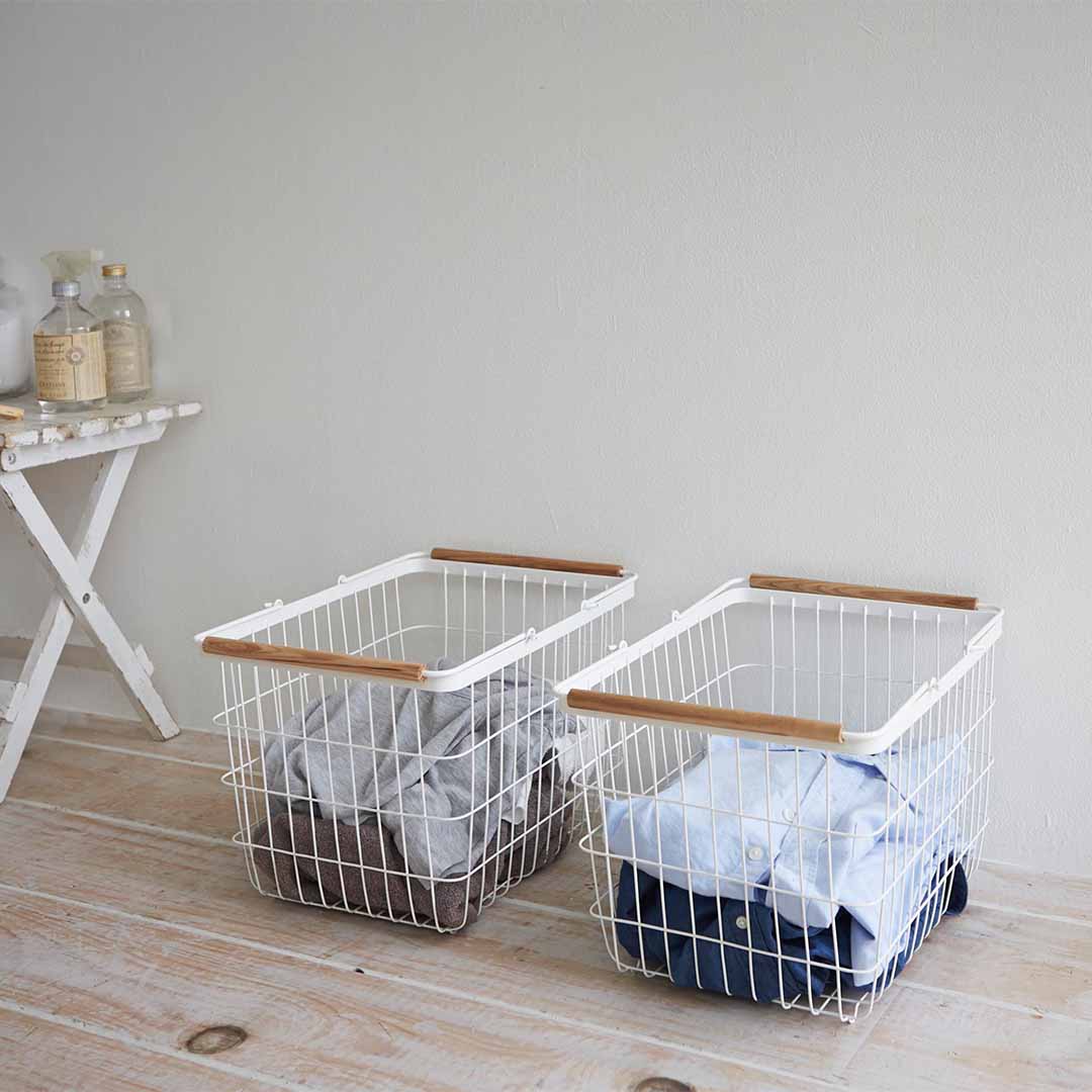 ランドリーバスケット トスカ M ホワイト