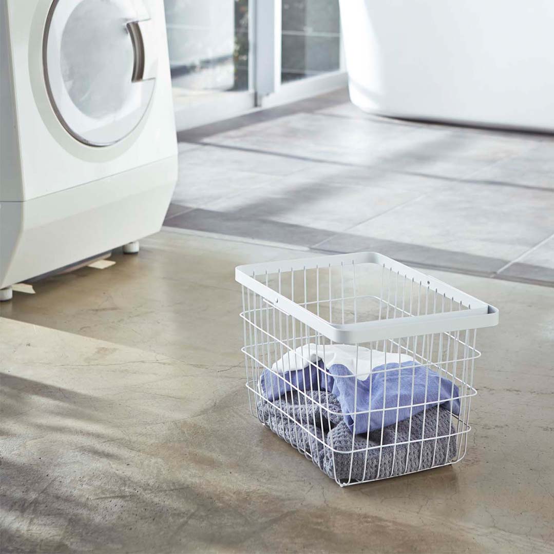 ランドリーワイヤーバスケット タワー M ホワイト