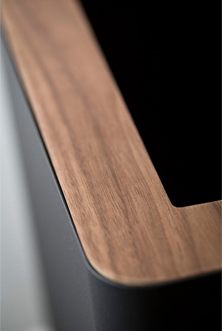 トラッシュカン リン 角型 ブラウン