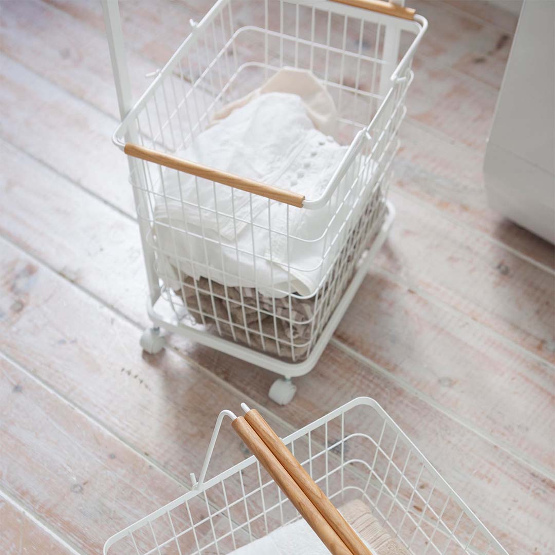 ランドリーワゴン トスカ 2段 ホワイト