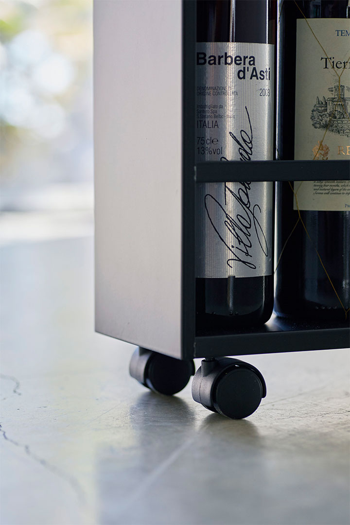 ハンドル付きスリムワゴン タワー ホワイト