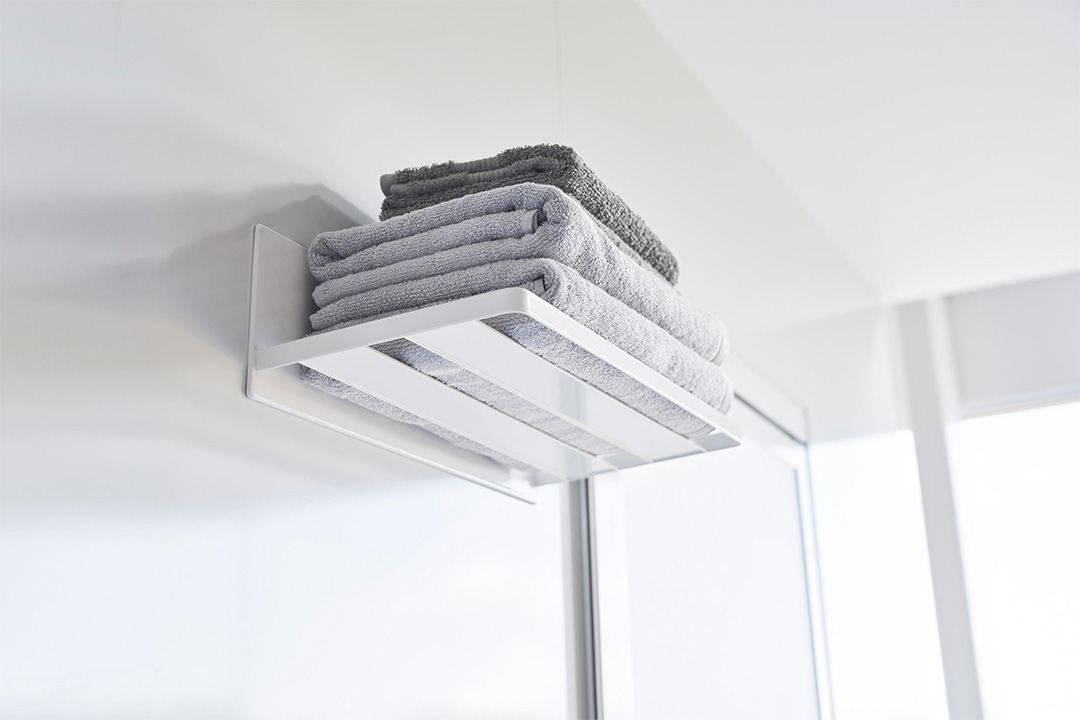 マグネットバスルーム バスタオル棚 ミスト ホワイト