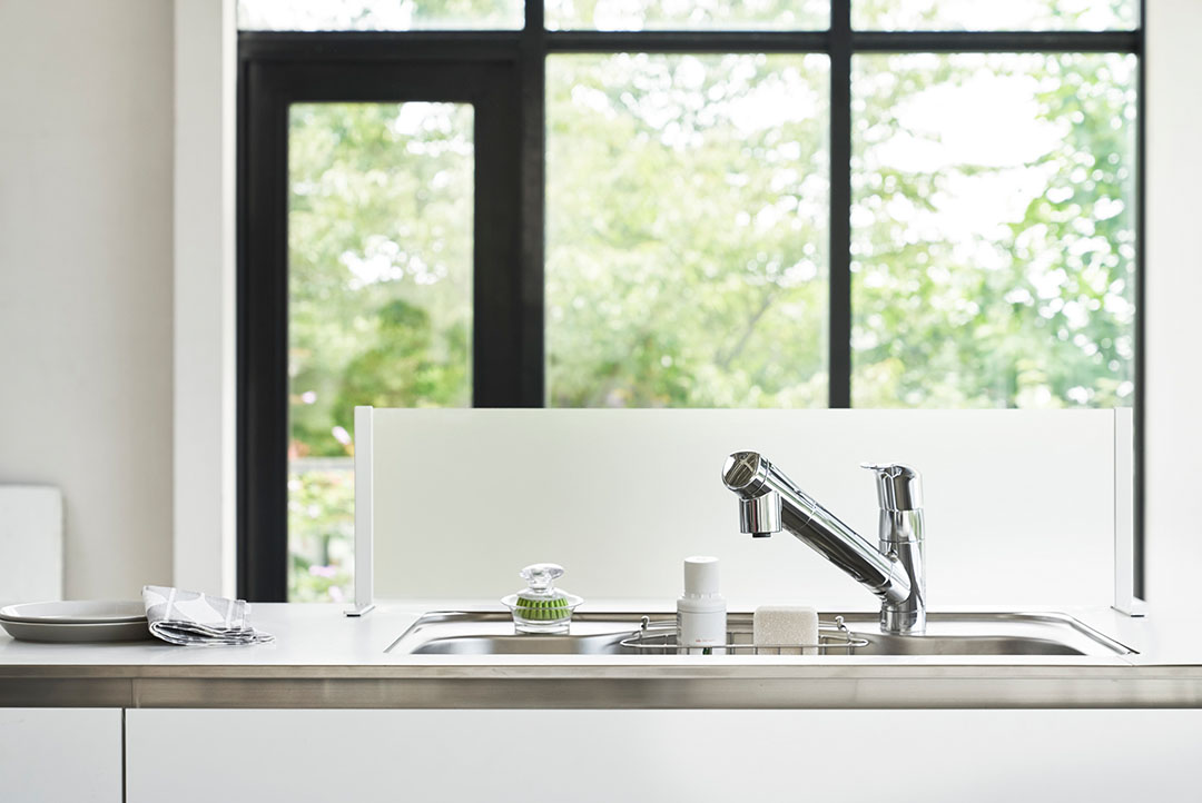 シンク水はね防止スタンド プレート ホワイト