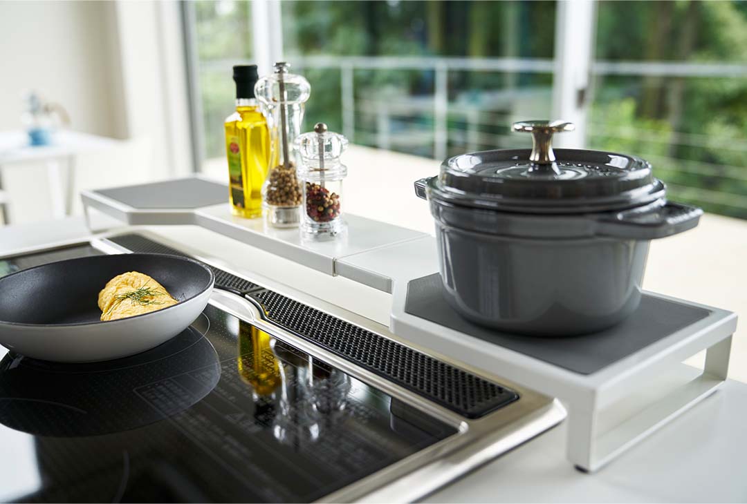 伸縮コンロ奥ラック プレート ホワイト