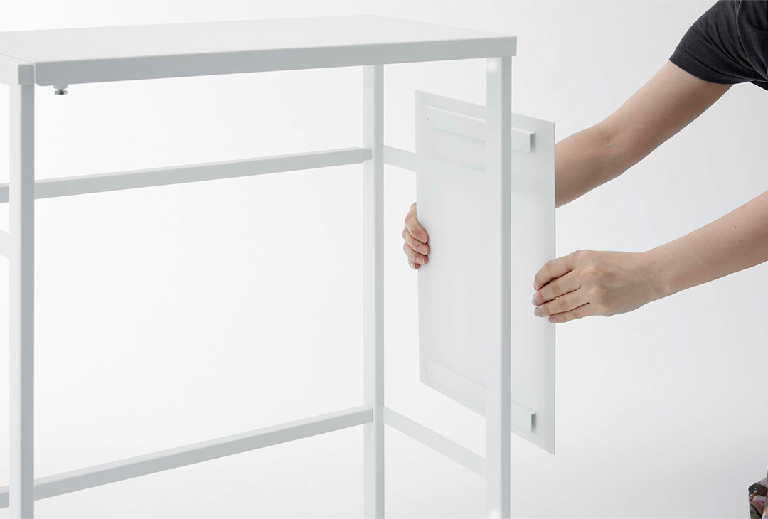 伸縮ペットケージ上ラック タワー ホワイト