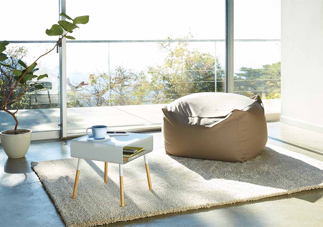 ローサイドテーブル プレーン ブラック