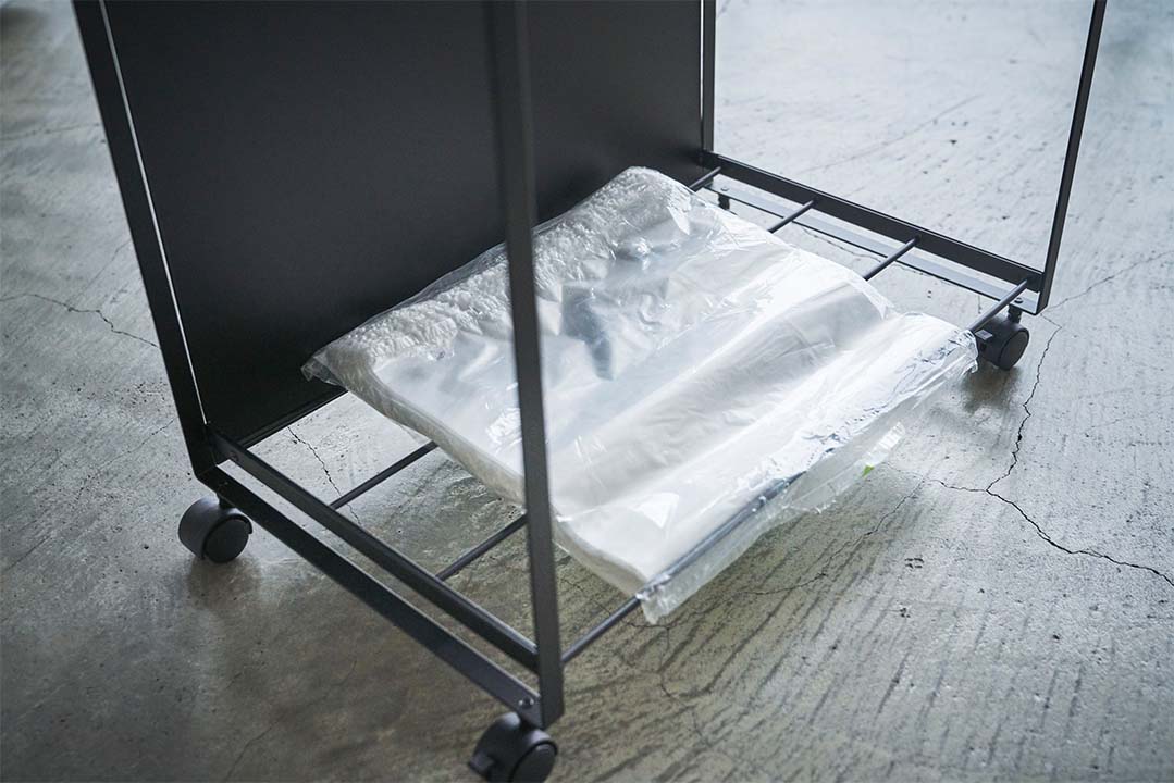 目隠し分別ダストワゴン タワー 3分別 ホワイト