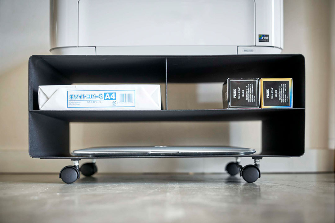 ツーウェイプリンター収納ラック タワー ホワイト