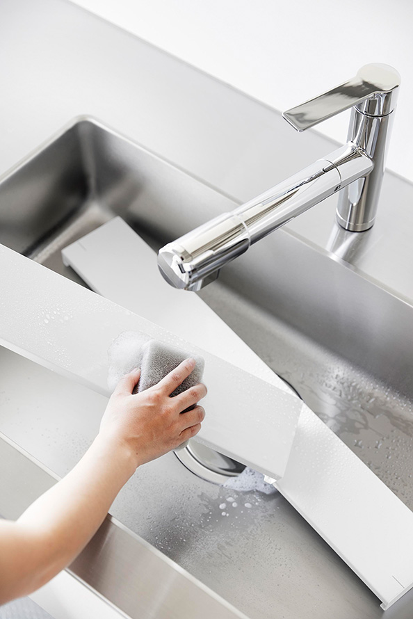 奥行伸縮排気口カバー タワー 60cmコンロ用 ブラック