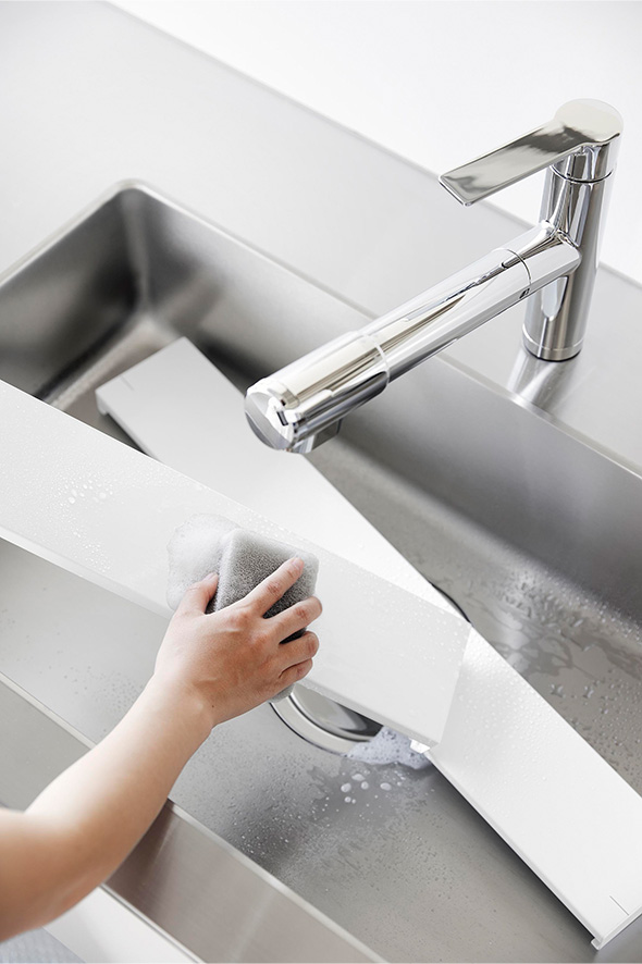 奥行伸縮排気口カバー タワー 75cmコンロ用 ブラック