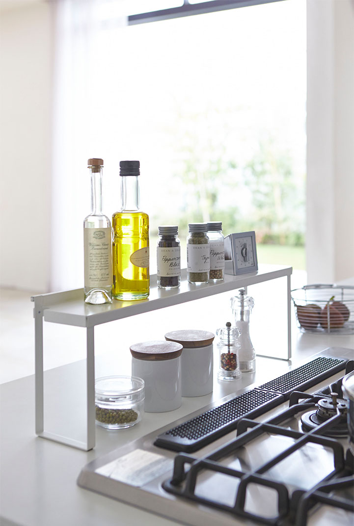 コンロ奥隙間ラック タワー ホワイト