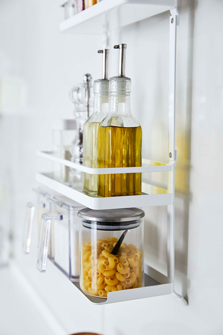 レンジフード調味料ラック タワー 3段 ホワイト