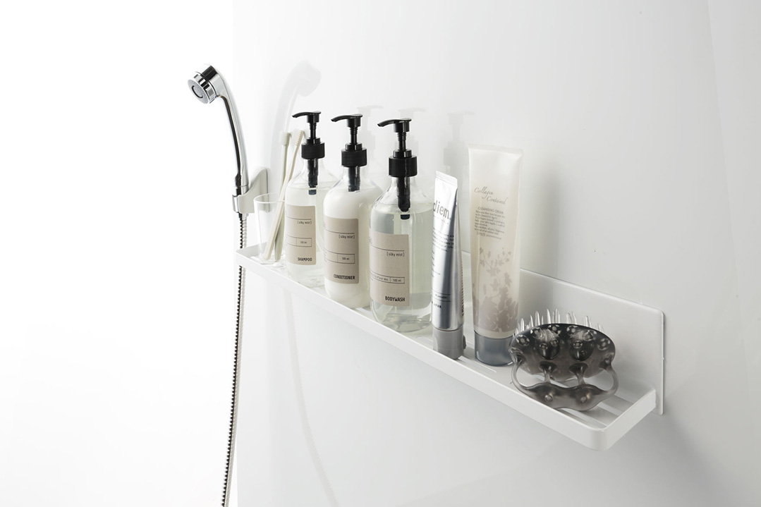 マグネットバスルームラック タワー ロング ホワイト