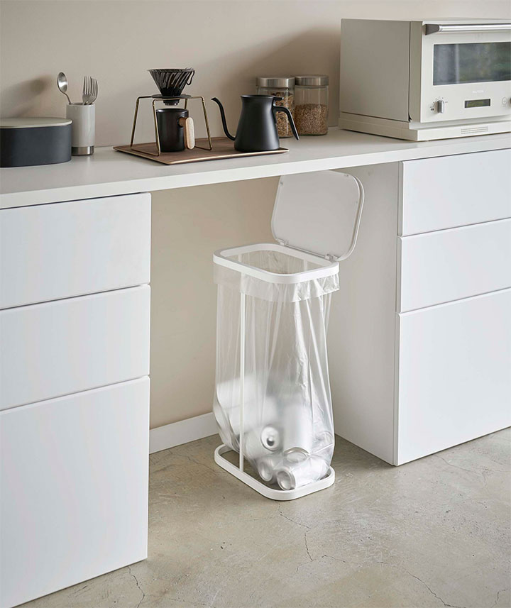 横開き分別ゴミ袋ホルダー ルーチェ ブラック