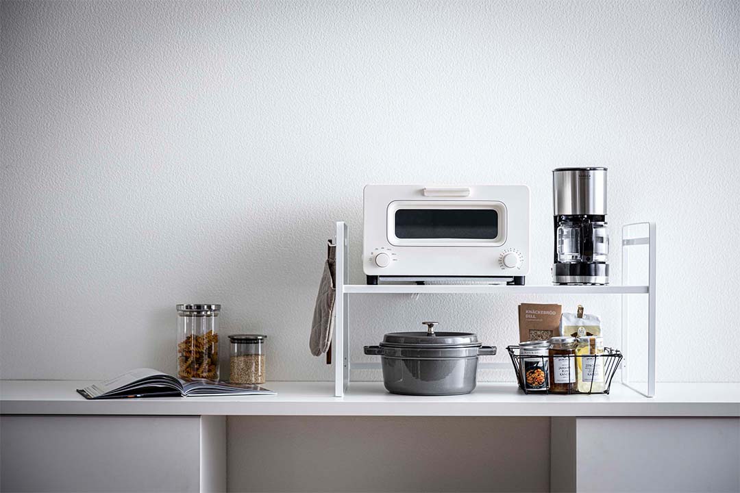 トースターラック タワー ワイド ホワイト