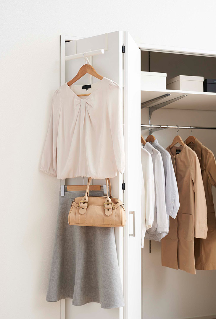 ランドセル&リュックハンガー2段 タワー ホワイト