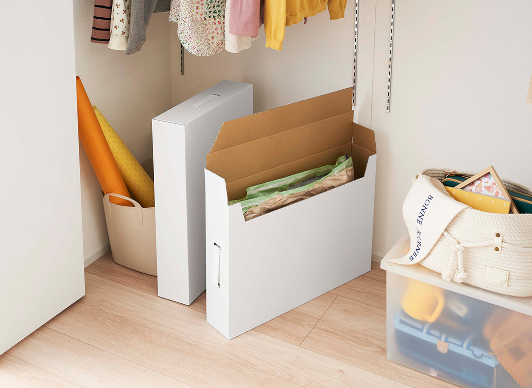 作品収納ボックス タワー 2個組 ホワイト