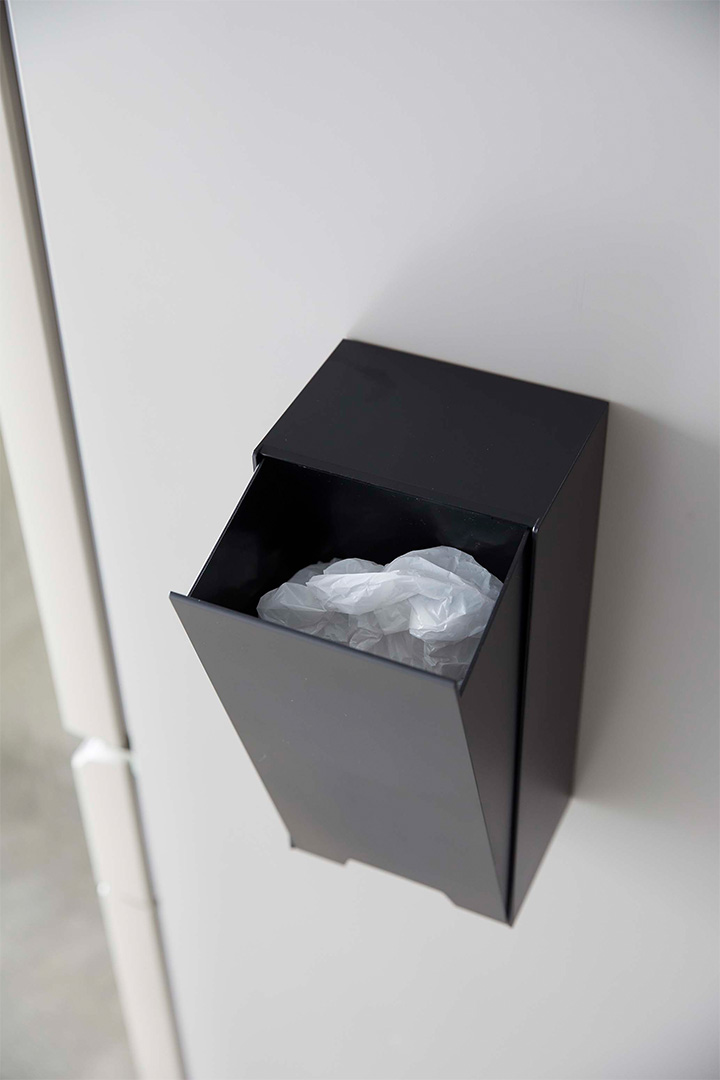 ツーウェイレジ袋ストッカー タワー ブラック