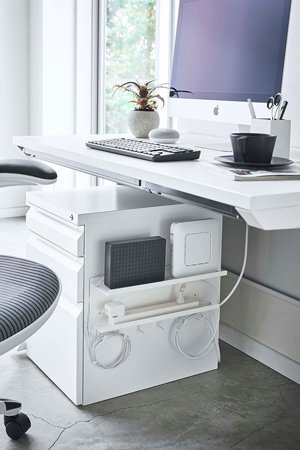 マグネット ケーブル&ルーター収納ラック スマート ホワイト