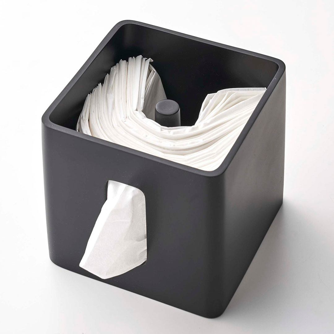 ティッシュ&トイレットペーパーケース リン ブラウン