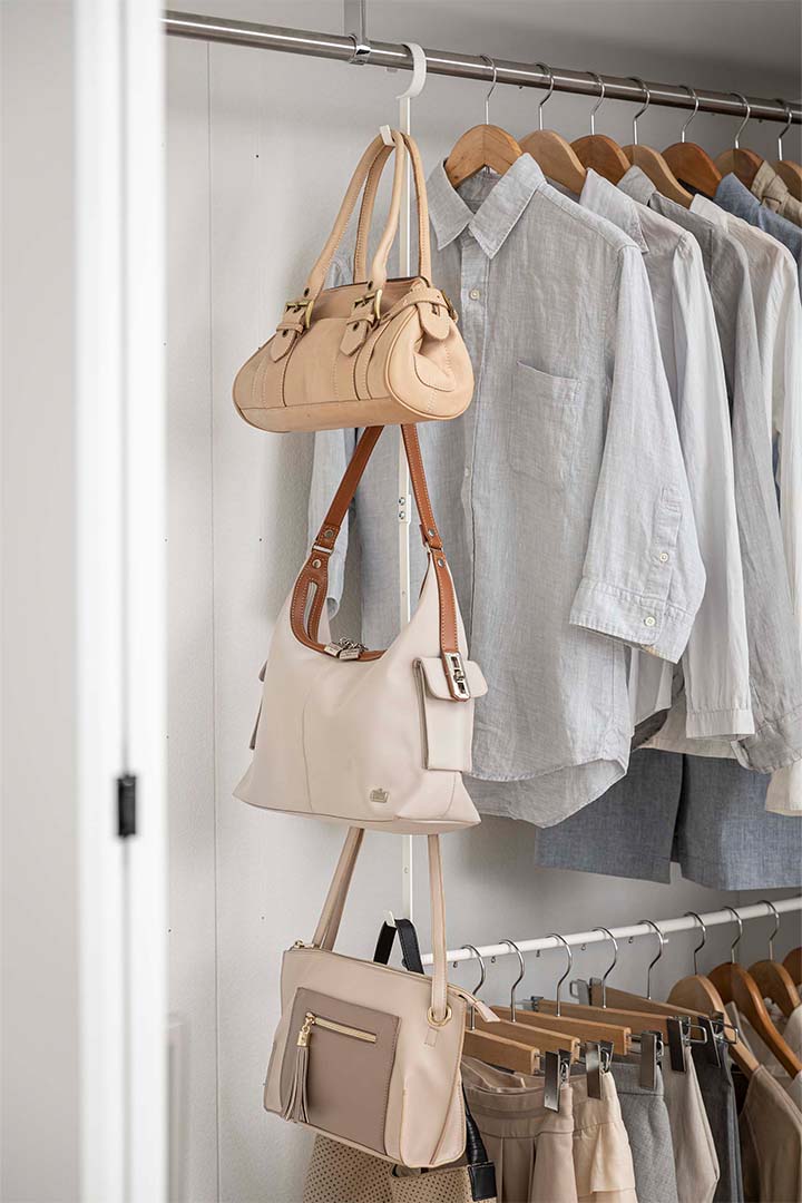 伸縮収納力アップ２段ハンガー スマート ブラック