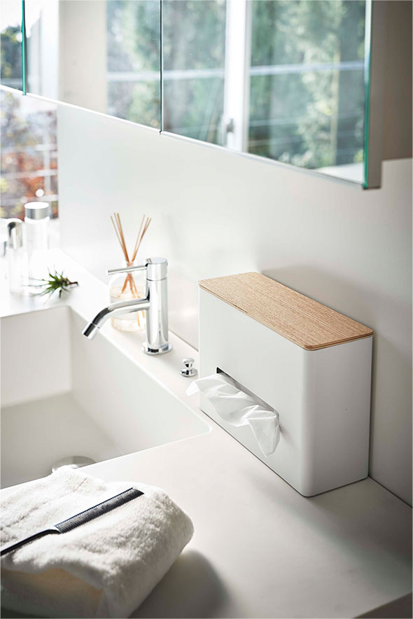 ティッシュ&ウェットシートケース リン ナチュラル