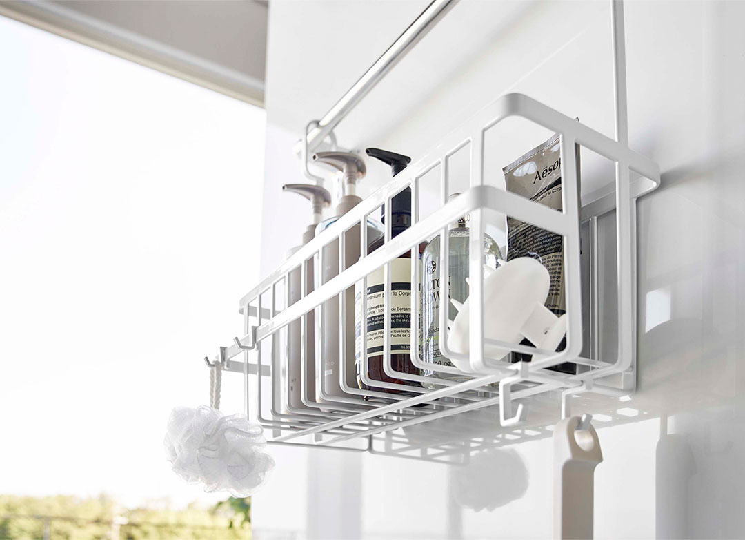 引っ掛けバスルームバスケット タワー ワイド ホワイト