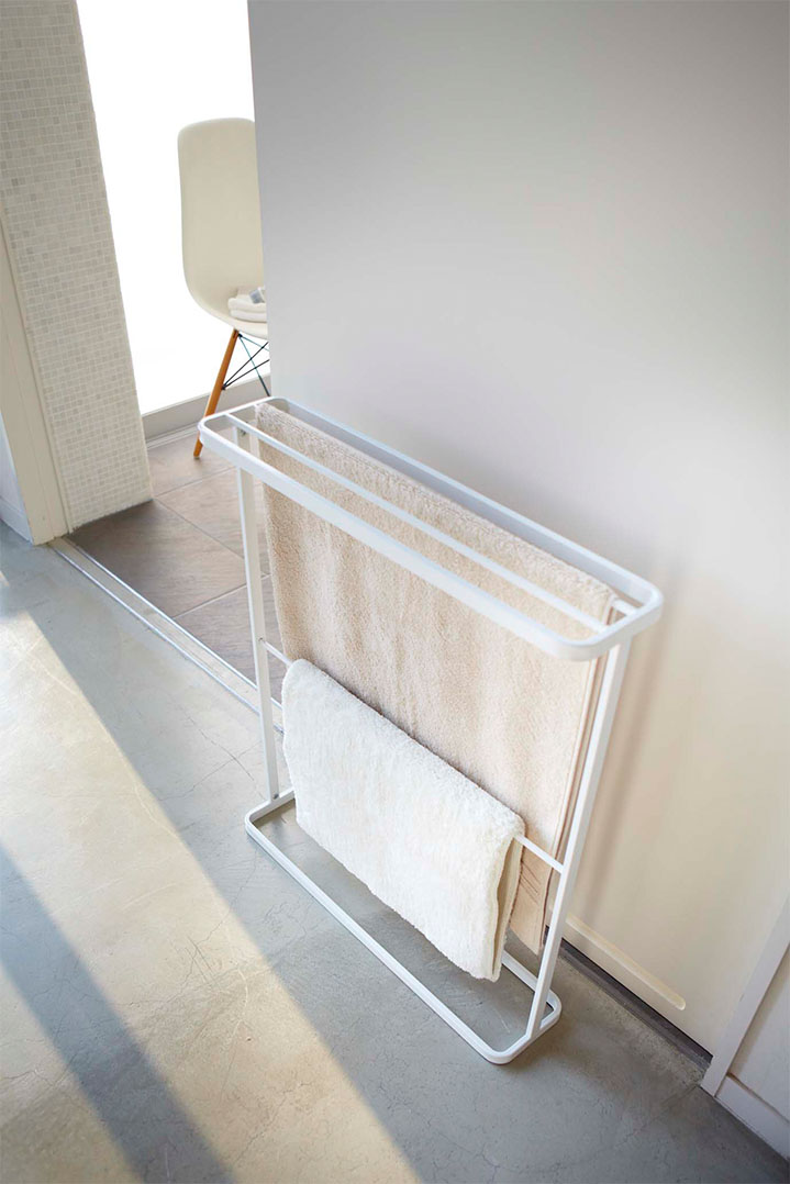バスタオルハンガー タワー ホワイト