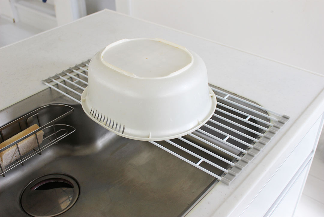 折り畳み水切りラック プレート S ホワイト