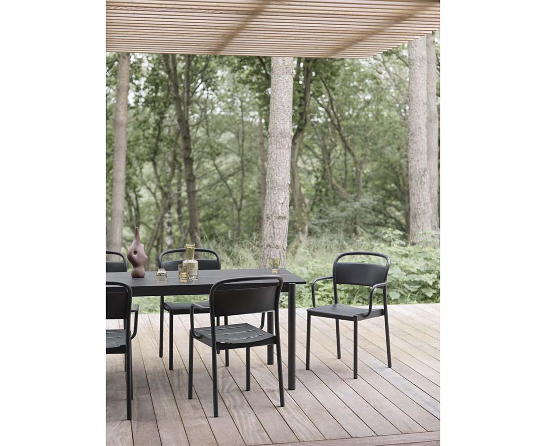 LINEAR STEEL ARM CHAIR バーントオレンジ