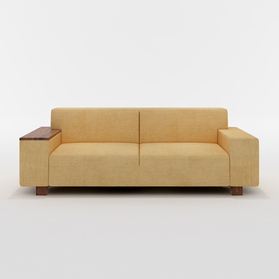 BRICK 2.5人掛け 右木肘付(脚カラー:ウォールナット) GROUP4-HUサンドベージュ