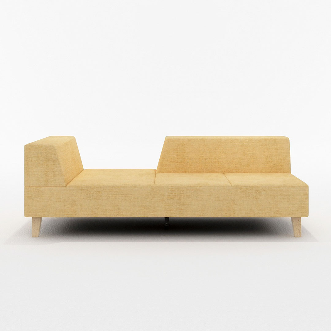 PIVO 2.5人掛け 右肘付(脚カラー:ナチュラル) GROUP4-HUネイビー