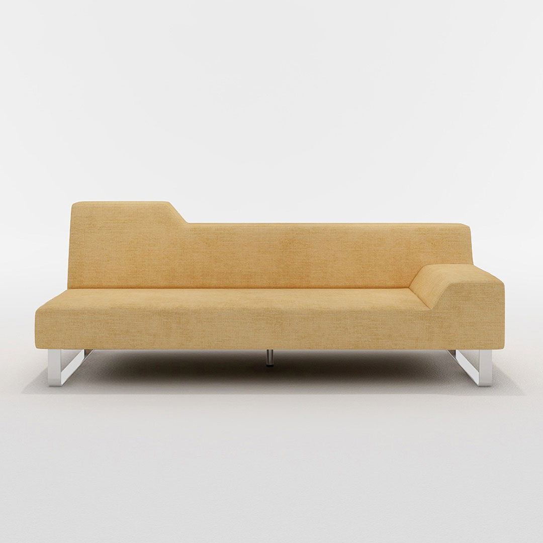 SIESTA 2.5人掛け 左肘付(脚カラー:クロムメッキ) GROUP4-HUネイビー