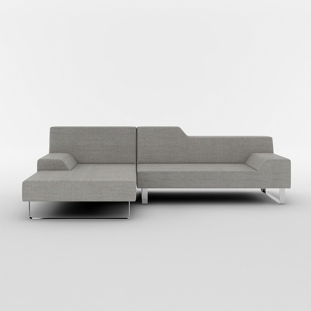 SIESTA カウチ 右側（脚カラー：クロムメッキ） GROUP4-HUマスタード