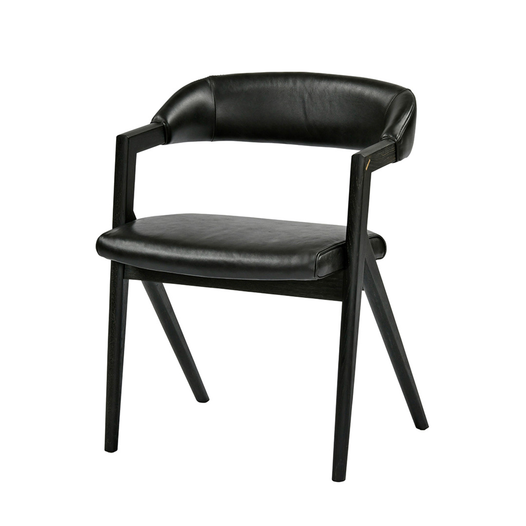 LANNA CHAIR (脚カラー:エボナイズドオーク) エボナイズドオーク / グレーファブリック