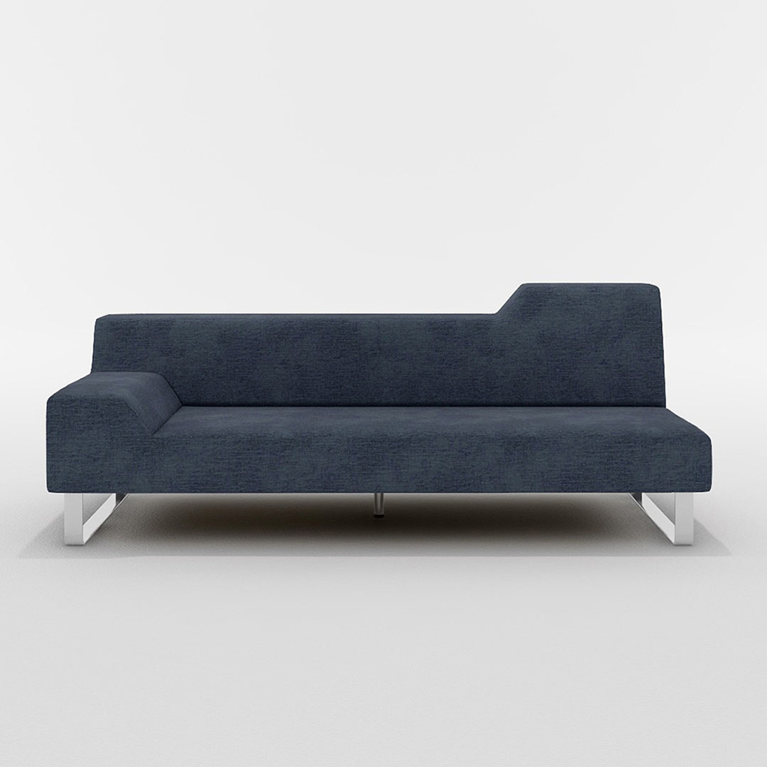 SIESTA 2.5人掛け 右肘付（脚カラー：クロムメッキ） GROUP4-HUチャコールグレー